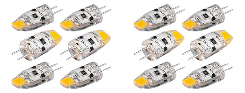 12 Bombillas Led G4, 12 V, Regulable, Cob, G4, 1,5 W, 360 Be