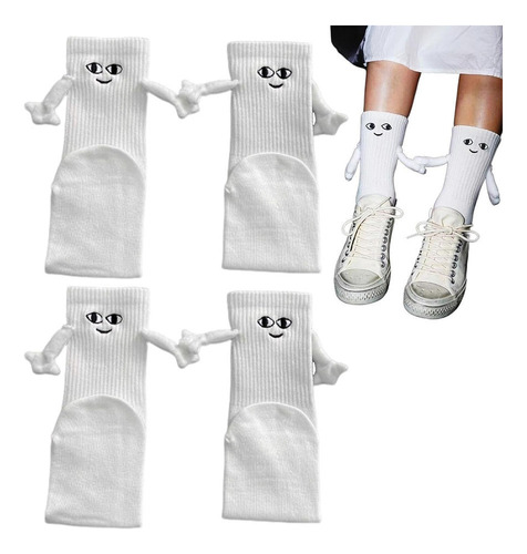 D 2 Pares Calcetines Con Imán,calcetines Con Manitas Y Ojos