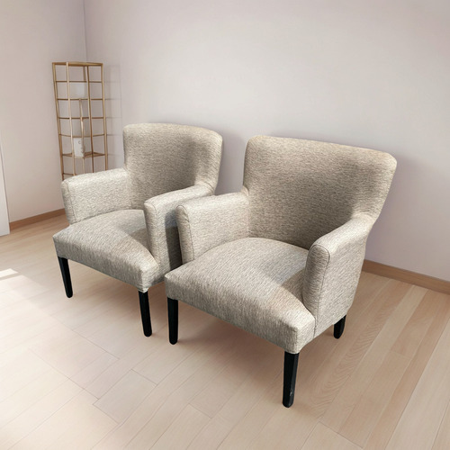Sillon Matera C/ Brazos Silla Tapizada Chenille X2 Unidades Elección Liso