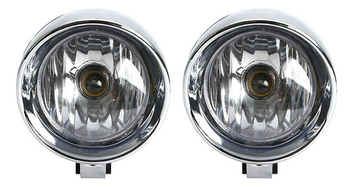 2pcs 4 Lámpara Niebla Luz Faros Motocicleta Frontal Cromado