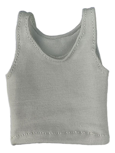 Prenda De Chaleco Femenina 1/6, Ropa En Miniatura Gris Claro