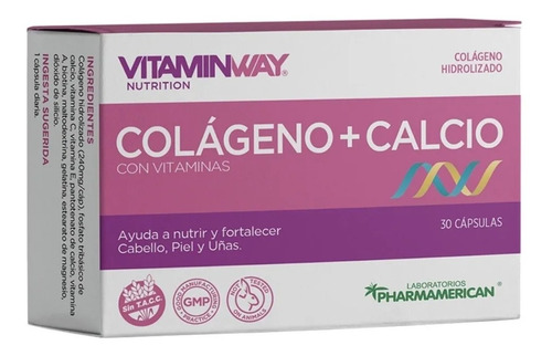 Vitaminway Colágeno Calcio Nutre Fortalece Piel Cabello Uñas