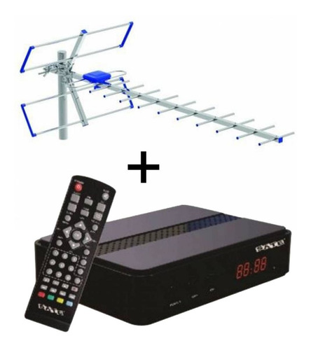 Sintonizador Para Tv Digital + Antena Exterior L Worldmaster