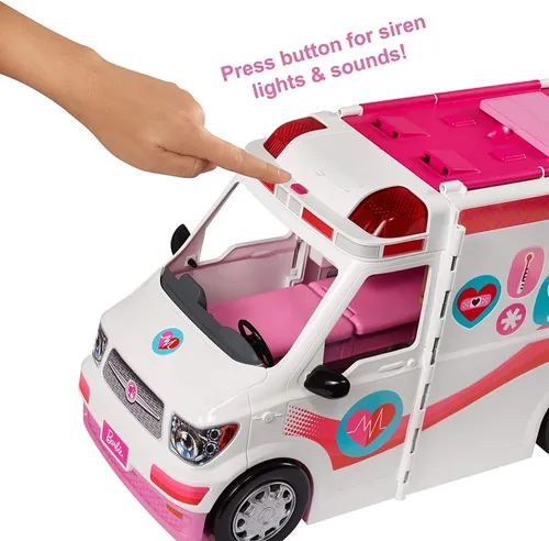 Barbie Ambulancia Hospital M vil Luces Sonidos Accesorios