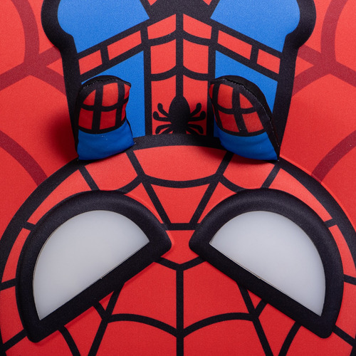 Mochila Spiderman Con Luz Original Ruz Primaria Con Ruedas Rojo Liso
