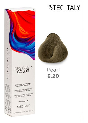 Tintes Capilares Perlados Tono Tec Italy Designer Color 9.20 Rubio Clarísimo Nacarado Intenso 90ml