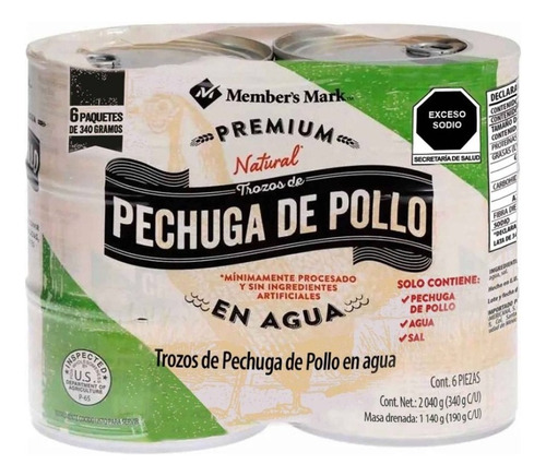Pechuga De Pollo En Trozos Member's Mark 6 Pzas De 340 G C/u