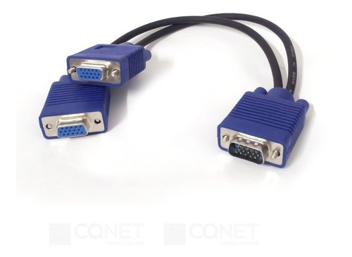 Cable Vga Para Conectar 2 Monitores 1 Macho A 2 Hembra Pc