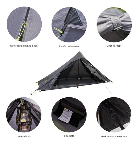 Nature Link Altair One Ultralight Mackpacking Tent, 1 Person
