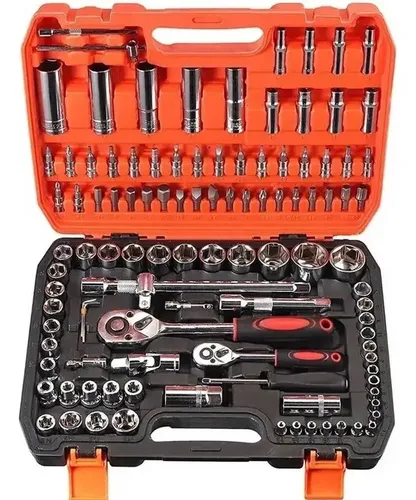 Kit Soquetes 108 Peças 4mm A 32mm Vários Encaixes Cr-v - R$ 188