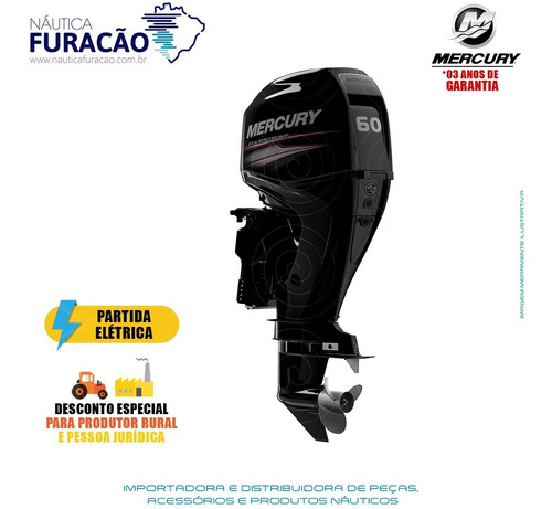 Motor De Popa Mercury 4 Tempos 60hp Elpt Efi