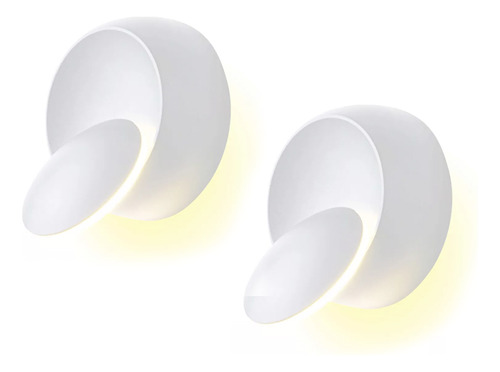 2 Lámparas De Pared Led Modernas Y Simples Con Rotación De 3
