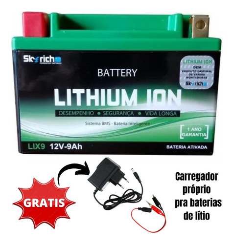 Bateria Litio Lix9 Cb400/500/cbr600 Skyrich