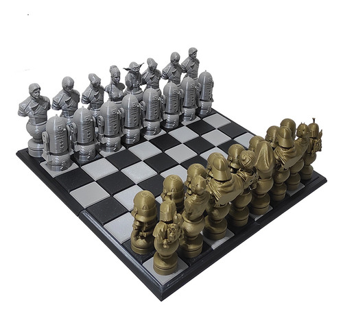 Jogo De Xadrez Star Wars Com Caixa E Tabuleiro Modular