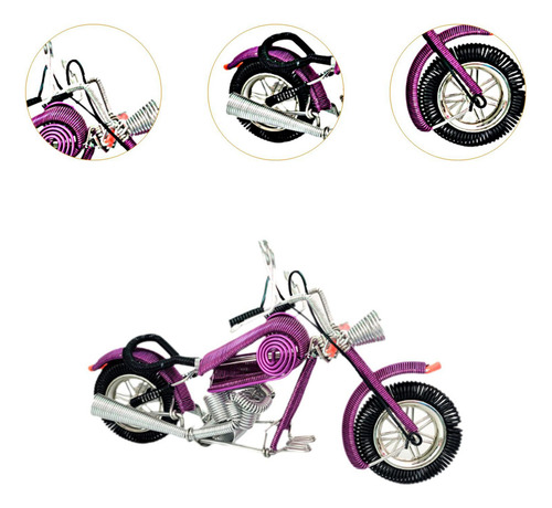 Modelo De Motocicleta Escultura De Motocicleta Púrpura