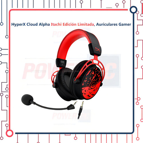 Diadema Hyperx Cloud Alpha Micrófono Itachi Edicion Color Negro