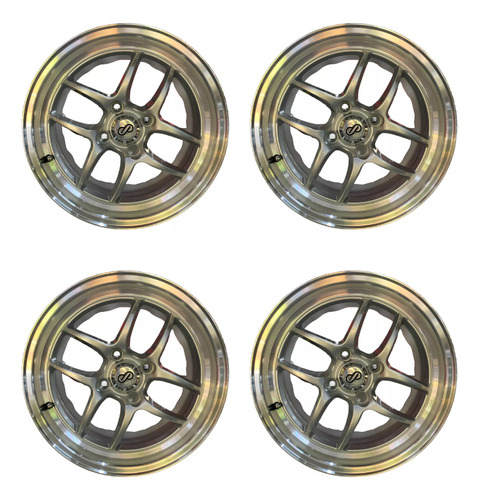 Jogo De Roda Alloy Super Leve Aro 15 Arrancada Drag Race