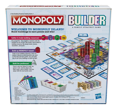 Juego De Mesa Monopoly Builder, Juego De Estrategia, Juego F