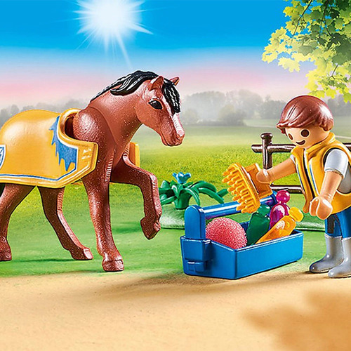Playmobil Poni Gales 1 Figura Niño Animal +25pcs 70523 Pony Gales