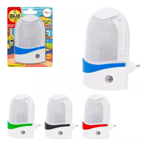 Abajur Tomada C/ Sensor Luminosidade Led Noturno Bivolt