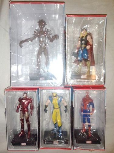 5 Figuras Marvel  Thor, Hawkeye,  - Iron Man- Wolv- Ant Man 