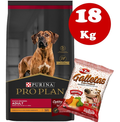 Imagen 2 de 3 de Proplan Adulto Razas Medianas O Grandes 15 + 3kg + 6 Pagos