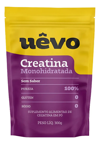 Creatina Monohidratada 300g - Uevo Sem Sabor
