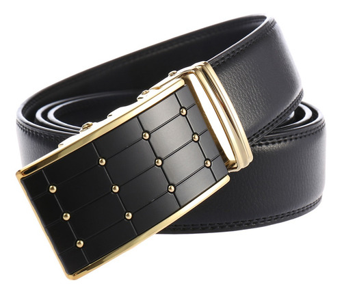 Cinturón De Cuero Genuino Para Hombre Con Hebilla Automática