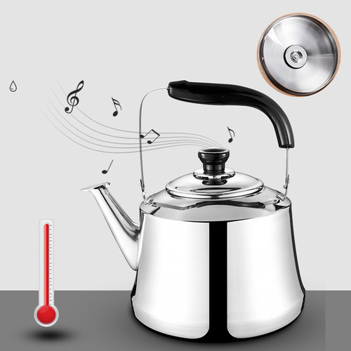 T Hervidor De Té Silbante De Acero Inoxidable Mango