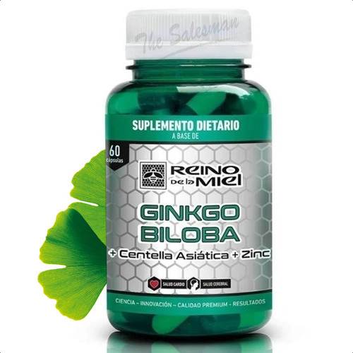 Ginkgo Biloba + Centella Asiática + Zinc - Cápsulas - Reino