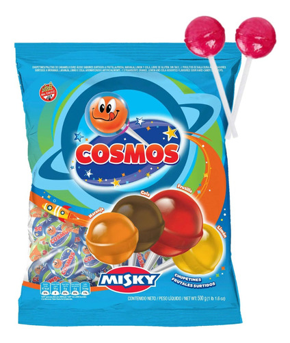 Chupetines Cosmos Frutales X 40 Unidades Misky Golosinas