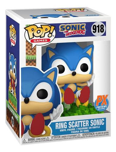 Funko Pop! Games Sonic Ring Scatter Sonic 918 Px Exclusive