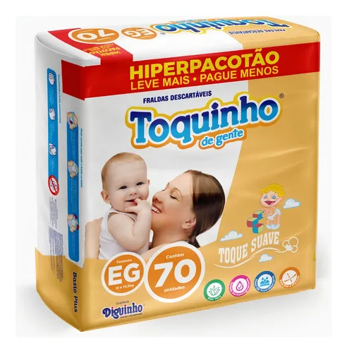 Fralda Toquinho de Gente Toque Suave