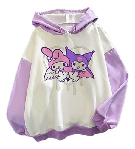 Sudadera Con Combinación De Colores Linda Kuromi Melody Moda