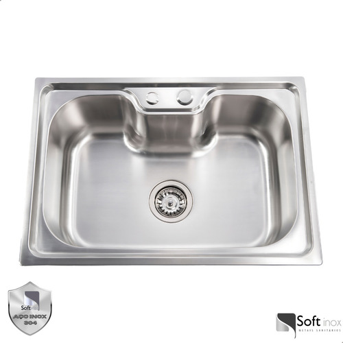 Kit soft inox cuba pia cozinha gourmet aço inox 60x40 con torneira escovada monocomando e acessórios