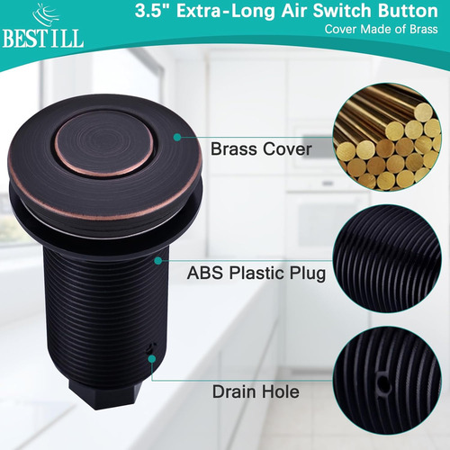 Kit Interruptor Aire Ul - Botón 3.6 Para Triturador De Resi
