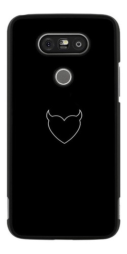 Fundas Protector Uso Rudo Para LG Corazon Cuernos Negro