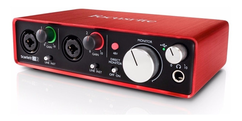 Interface Focusrite Scarlett 2i2 Segunda Generacion