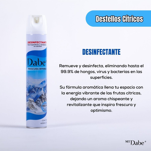 24 Desinfectante En Aerosol Aroma Frescura Intensa