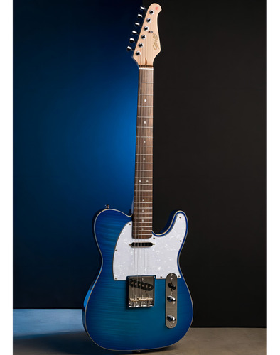 Guitarra Seizi Vintage Saitama Plus Tl Flamed Blue