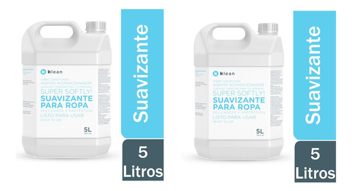 Suavizante Para La Ropa Premium Klean 5 Litros X 2 Unidades