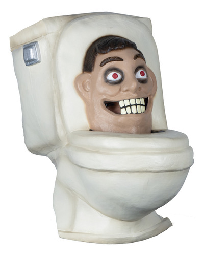 Máscara Skibidi Toilet Taza De Baño Divertida Fiesta Disfraz Color Blanco Toilet Mask