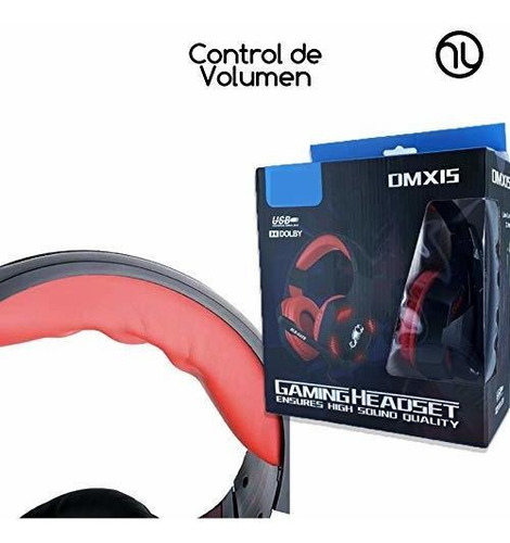Hanylish Audífonos Gamer, Diadema Con Micrófono Ajustable, S