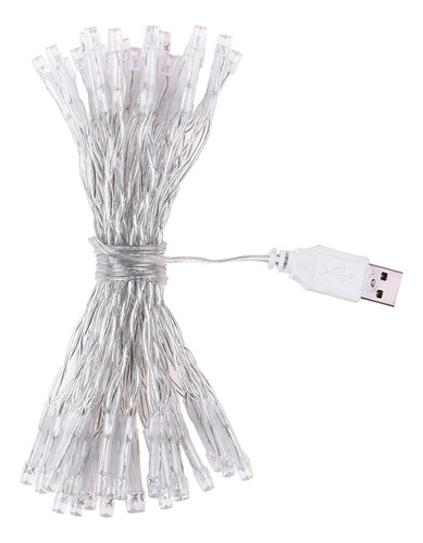 Hada Lámpara Usb 50leds Bola Cadena De Luz Decorativa Luces