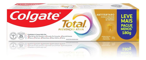 Creme Dental Colgate Total Anti Tártaro 180g