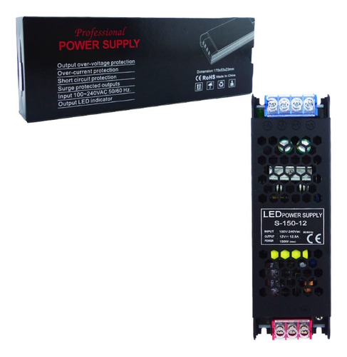 Fuente Poder 150 Watt 220 Volt A 12 Volt Para Tiras Led