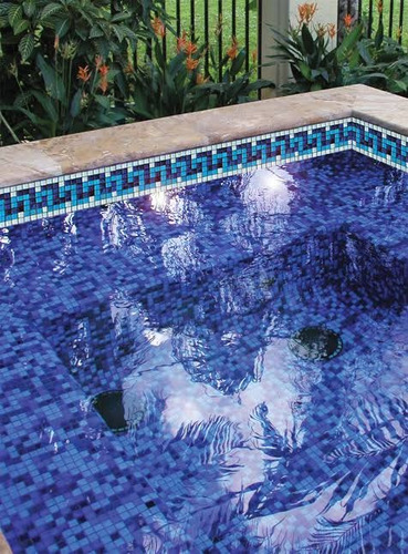 Imagen 9 de 10 de Cenefa Para Alberca Espiral En Mosaico Veneciano Kolorines
