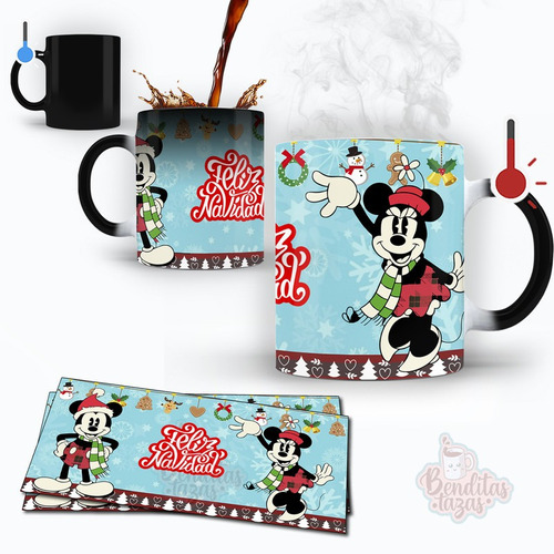 Taza Magica Mickey Y Minnie El Mejor Regalo Para Cumpleaños