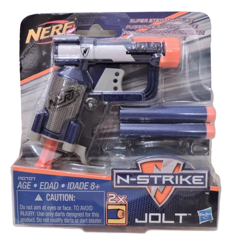 Hasbro Nerf Pistola Jolt Con 2 Cartuchos Con Poder Sorpresa!