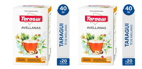 Pack X2 Te Sabor Avellanas Taragui Negro Infusion
